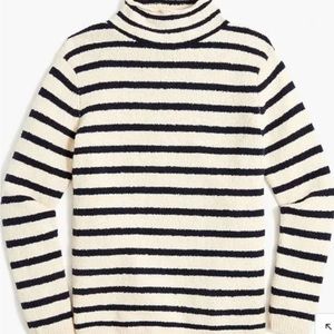 J. Crew Cozy Rollneck Pullover Sweater in Stripe Size XS BJ855